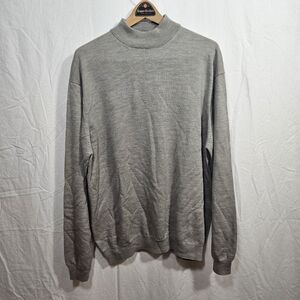 Pronto Uomo Merino Wool Sweater Mens Size XLT Mock Neck Pullover Long Sleeve